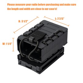 TACNEX Compact Radio Holster Polymer Walkie-Talkie Case w/MOLLE Vest Clip Two Ways Radio Pouch Interphone Carrier Tactical Sheath Carry Bag for Police Law Enforcement Security Rescue EMS EMT