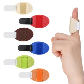 Tavvke 6 Pcs Trigger Finger Splints, Adjustable Single Straps Finger Splint Support Brace Kit for Broken/Straightener/Arthritis, Fits Thumb, Index, Middle, Ring & Pinky (6 Colors)