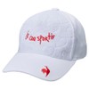 Coq Sportif QGCXJC04 Women's Cap, Heart Embossed Pattern, Handwritten Logo,