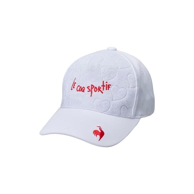 Coq Sportif QGCXJC04 Women's Cap, Heart Embossed Pattern, Handwritten Logo,