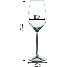 Nachtmann Spiegelau Supreme White Wine Glass (Set of 4) - 17.5 oz Crystal Stemmed Glasses, Tulip-Shaped Design for Enhanced Aromas - Dishwasher Safe - Elegant Crystal Drinkware for White Wines