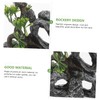 Sosoport Lifelike Fish Tank Decoration Hideaway Cave Fake Aquarium Plants