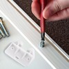 DOITOOL White Plastic Drawer Track Guide, 10Pc Plastic Cabinet Drawer