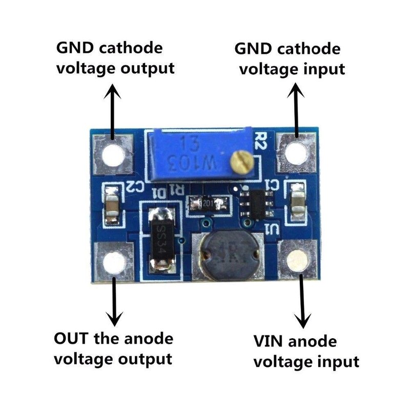 TECNOIOT 5pcs DC-DC SX1308 Step-UP Adjustable Step Up Boost Converter