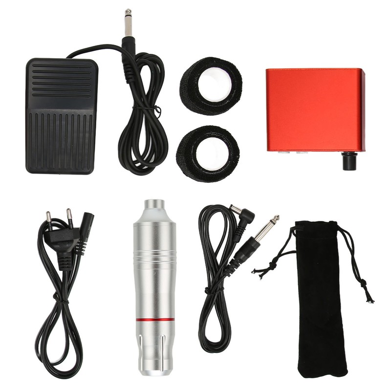Rotary Pen Tattoo Machine Kit Tattoo Power Supply Foot Pedal