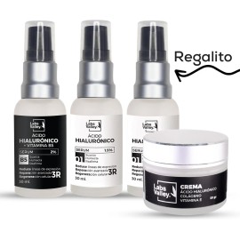 1 Crema Facial + 1 Hyal Con B5 + 1 Hyal Natural + 1 Regalo