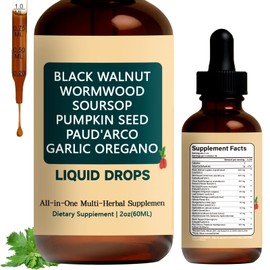 Aelyafle Nutralis Wormwood Black Walnut Clove Liquid Drops for Gut Cleanse, 7-in-1 Herbal Supplement with Thyme Extract, High Absorption & Fast-Acting Digestive Support, 2oz (1pcs)