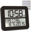 TFA Dostmann Timeline Max Radio Controlled Wall Clock Digital Day