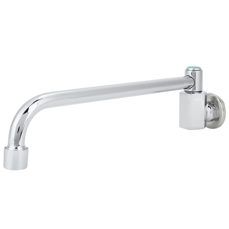 Copper Alloy Silver Wall‑Mounted 360 Degree Rotating Faucet Semi‑Automatic Kitchen