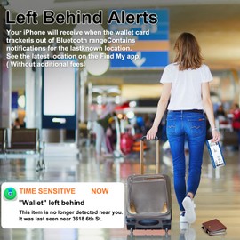 Wallet Tracker for Apple Find My (iOS only), Airtag，Wallet Tracking Card, Ultra-Thin IP68 Waterproof Item Finder and Luggage Tag, Travel, Passport and More GPS Locator，24-Month Battery Life.