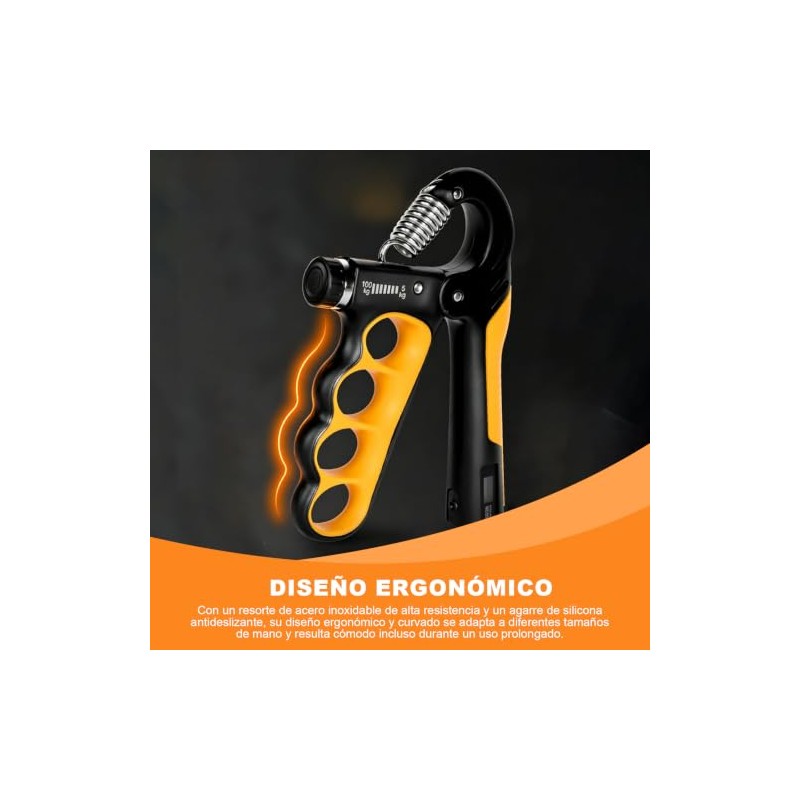 Ejercitador manual mecánico naranja para contar manos 1 unidad