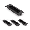 HOMOTEK 4 Pack Flush Sliding Closet Door Pulls, Recessed Finger