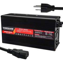 WAOUKS 67.2V 10A Li-ion Battery Smart Charger with Cooling Fan Used for 16S 59.2V 60V Li-ion Battery Output 3pin C13 N+ L- Connector