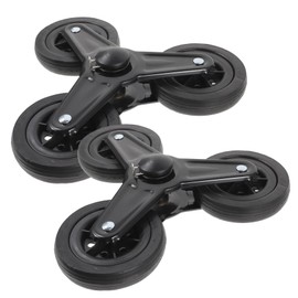 ORFOFE 1 Pair Trolley Triangle Wheels Casters Lamp Shades for Floor Lamps Stair Climbing Wheels Shopping Trolley Wheels Shopping Cart Wheels Replacement Cart Supplies Climbing Stairs Iron