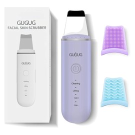 GUGUG Skin Scrubber Face Spatula, 4 Modes Skin Spatula Blackhead Remover Pore Cleaner-Purple
