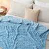 NEWCOSPLAY Super Soft Throw Blanket Blue Premium Silky Flannel Fleece