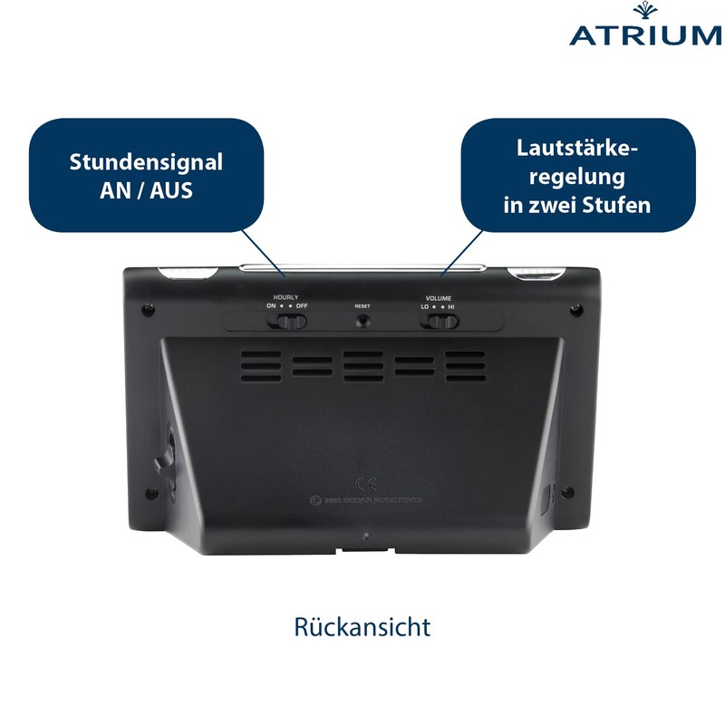 Atrium A310-7 Talking Radio Controlled Alarm Clock for Seniors Digital