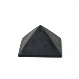 Shungite Club Shungite Pyramid Unpolished Black Stone Shungite Protection Crystal Figure for Meditation 80 mm Positive Energy