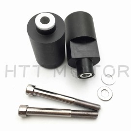 HONGK New Black Set Sport Bike No Cut Black Frame Sliders 2005-2006 GSXR 1000