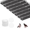 Bird Spike Strips for Outdoor Surfaces with Adhesive Strips (8,