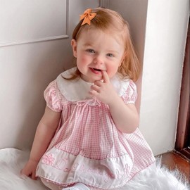 OAOLEER 24PCS 2inch Baby Hair Clips, Oaoleer Baby Girls Fully Lined Baby Bows Hair Pins Tiny Hair Bows Alligator Clips for Baby Girls Infants Toddlers 12 Colors in Pairs (Style A)