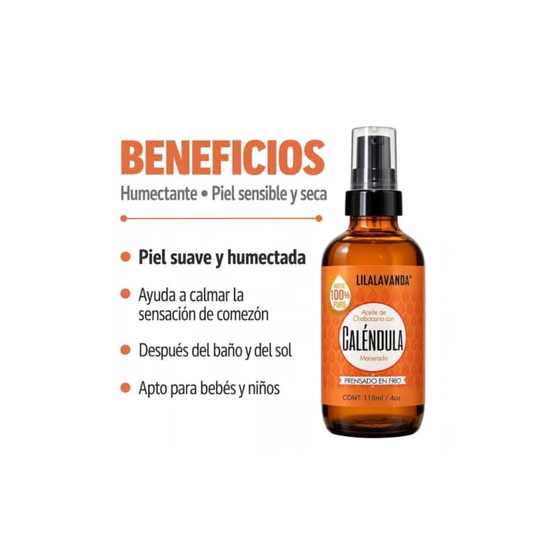 LilaLavanda - Aceite de Caléndula Orgánico Macerado en Chabacano -