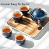 Scizorito Ceramic Portable Travel Tea Set, Chinese Kungfu Tea Set