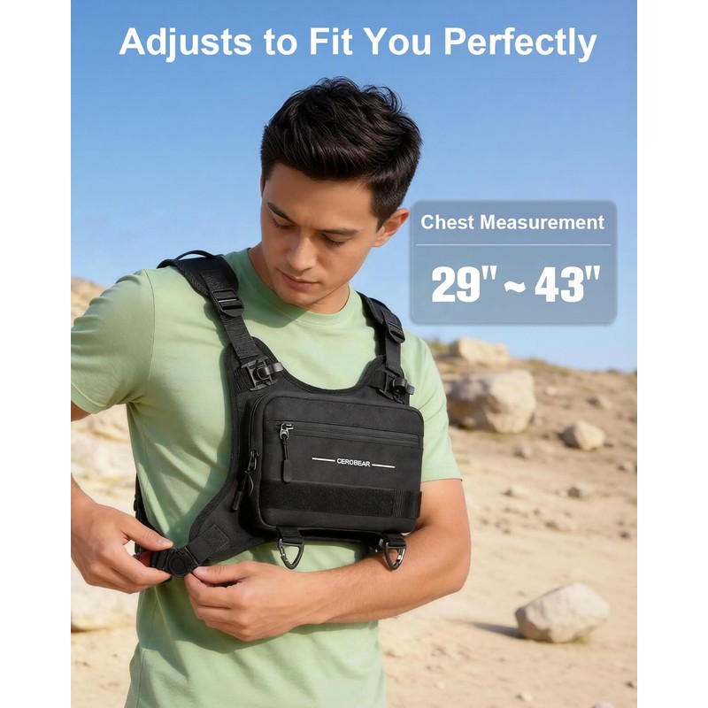 CEROBEAR Hydration Backpack Running Vest - Reflective Running Chest Pack