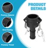 PATIKIL 0.75" Aluminum Cam and Groove Fitting, 2 Pcs Part-C