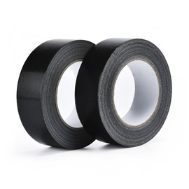 QINGHEC 2 Rollen Panzertape Schwarz Wasserfest, Handreißbar Gafferband 27.4m x 25mm, Duct Tape, Gewebeband, Extra Starkes Klebeband für Reparaturen, Schattierung, Handwerk, Innen- und Außenbereich