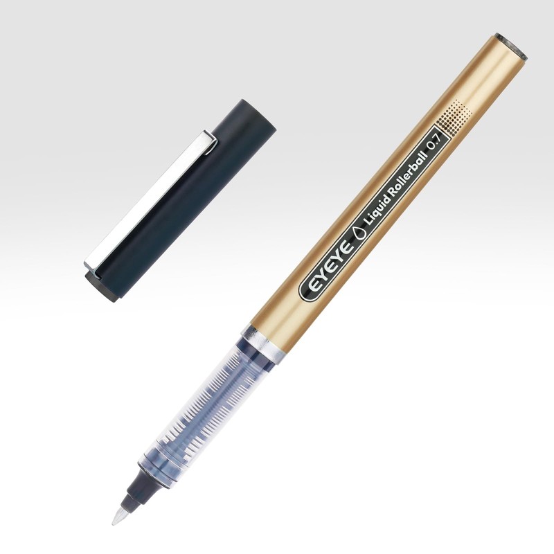 EYEYE Black Rollerball Pens 12 Pack 0.7mm Medium Point, Quick