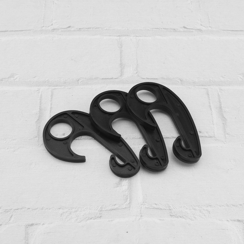 Be In Your Mind 10PCS Black Plastic Hook PVC Car