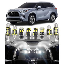 BMT xms Car Interior LED Light Replacement for Toyota Highlander 2020-2024,6000K Super Bright Interior Light Bulbs Package, 11pcs