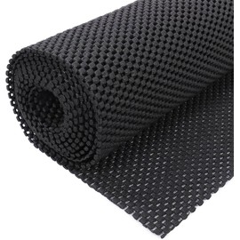 Autojack Non Slip Mat,PVC Anti Slip Rug Pads 45x284cm Anti Slip Rug Underlay Carpet Grip Mat Black Kitchen Drawer Shelf Liner Bathroom Waterproof Floor Mat for Home,Office,Cars