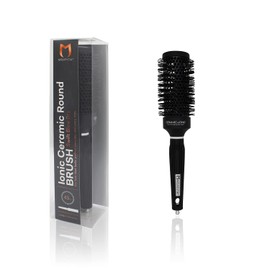 Round Brush- Swift Blow Dry with Nylon Bristle, Professional Round Hair Brush with Nano Technology Ceramic + Ionic for Hair Curling, Styling (43mm)