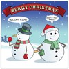 twizler Merry Christmas Card with Snowmen, Carrot, Prank, and Cheeky