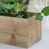 Tableclothsfactory 24x6'' Natural Rectangle Wood Boxes DIY Rustic Wooden Planter