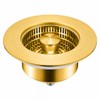 Snailhouse Sink Drain Strainer, 3 in 1 Kitchen Stainless Steel