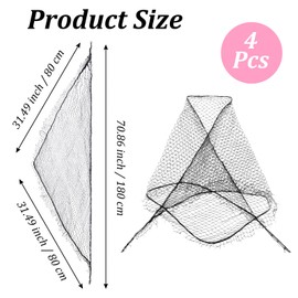 HJZHII 4PCS Triangle Hair Net for Rollers, Mesh Hair Net Crochet Hairs Nets Sew In Weave Setting for Salon Home Styling Sleep Hairs Holding Styles In Place