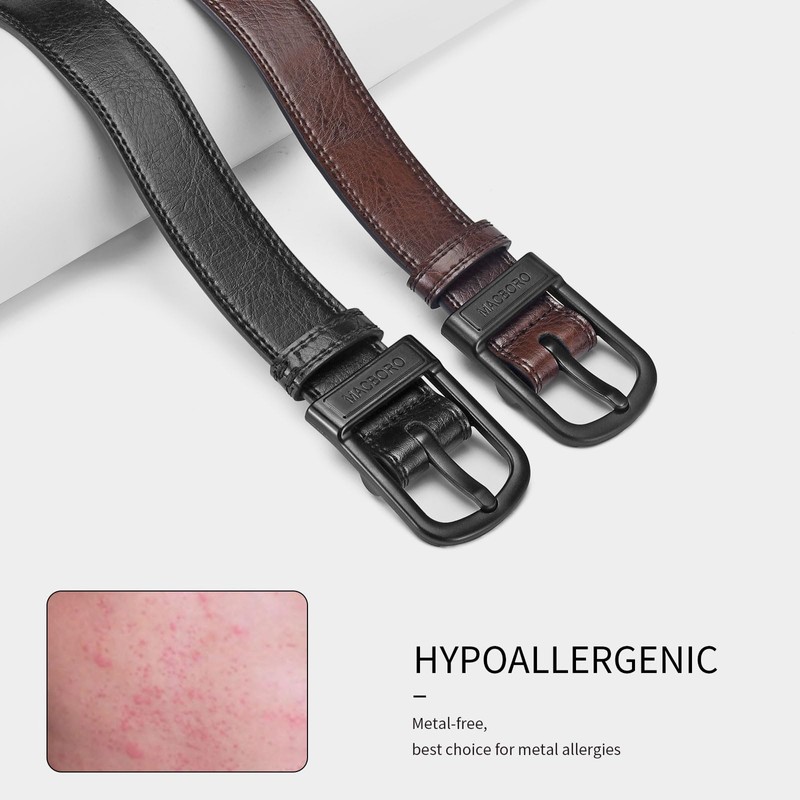 MACBORO Tsa Approved Non Metal Nickel Free Hypoallergenic Plastic Belt