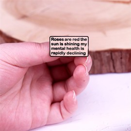 Anxiety Self-Care Brooch Pin Prevention and Awareness Enamel Lapel Pin My Mental Health Is Rapidly Declining Words Brooch Badge Creative Metal Denim Hat Badge For Friends Brooch Jewelry Brooch Pin with Secure Clutch Back