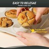 2 Packs 12 Cups Silicone Muffin Pan with Metal Reinforced