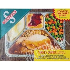 1970's SWANSON TURKEY DINNER TV dinner Cobbler Metal Fridge Magnet 3x4 7692
