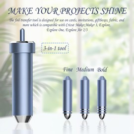 4Pcs Foil Transfer Kit, 3 in 1 Foil Transfer Tool for Maker 3, Explore One, Explore Air, Explore Air 2, Explore Air 3
