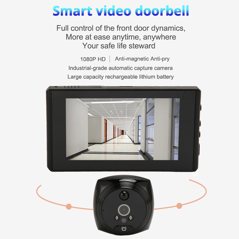 Digital Peephole Doorbell Camera 4.5 Inch Color Screen Night Vision