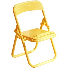 4Pcs Foldable Mini Chairs - Cute Tiny Folding Phone Holders, 1:6 Scale Miniature Furniture, Cell Phone Stands