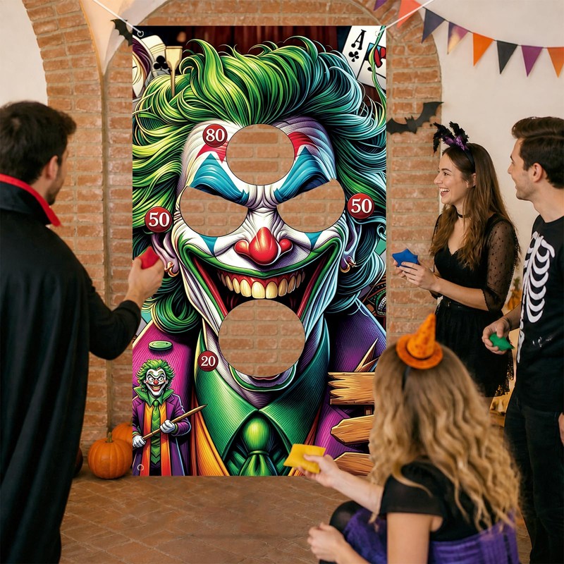 6Pcs Halloween Clown Bean Bag Toss Game Set