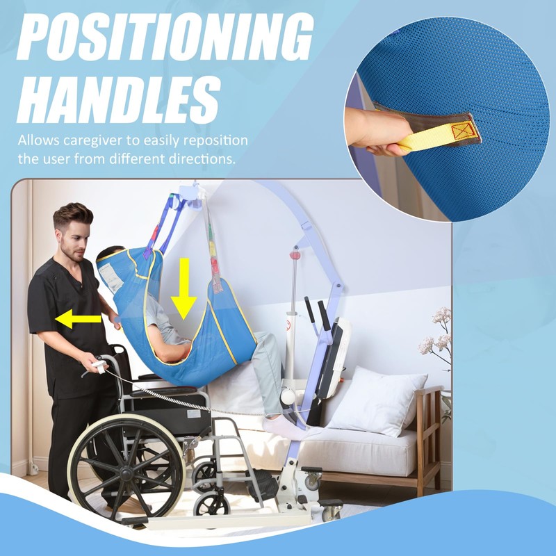 Universal Full Body Hoist Sling for Patient Lift – Mesh