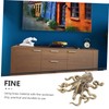 KITANDOVE Unique Sculpted Brass Octopus Ornament for Home Decor -