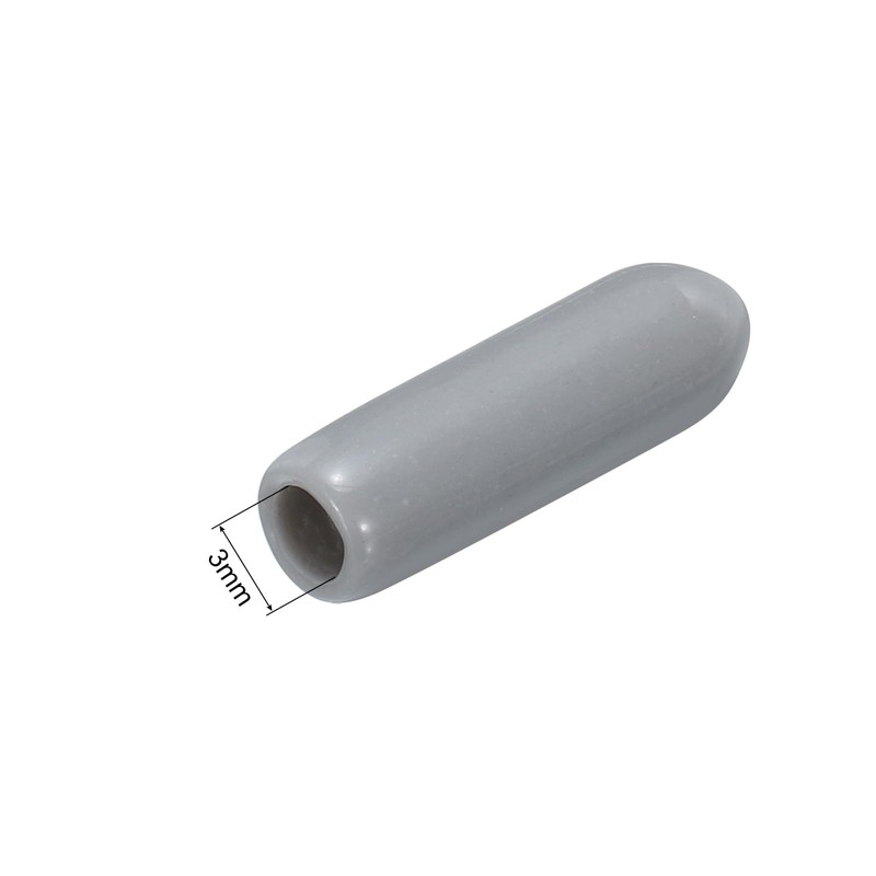 sourcing map 50pcs Rubber End Caps 3mm(1/8") ID Vinyl PVC